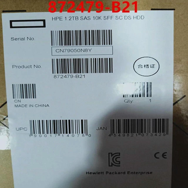 Alt view image 3 of 4 - 1.2TB 2.5" SAS 12Gb/s 10000RPM 64MB Cache Internal Server Hard Drive for G8 G9 G10, Part Number 872479-B21, SFF Enterprise HDD, Storage Disk for Rack Server, Data Center Storage Replacement & Upgrade