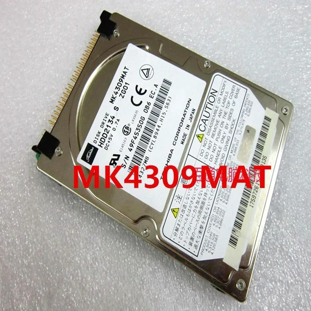 Main image of 4.3GB 2.5" IDE 4200RPM 2MB Cache Vintage Laptop Internal Hard Drive, Model MK4309MAT, Notebook IDE HDD, Retro Storage Disk for Old Notebook PC Data Storage & Legacy Hardware Repair