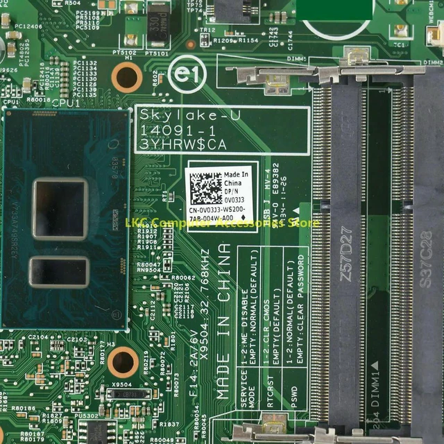 Alt view image 2 of 4 - AIO All-In-One Desktop Motherboard for Inspiron 20 3059 24 3459 PC, Board 14091-1 Part Number V03J3 0V03J3 CN-0V03J3 3YHRW, DDR3L Mainboard with Integrated i5-6200U CPU, Fully Tested Working Board for