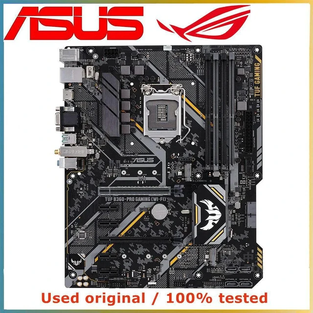 Alt view image 2 of 4 - TUF B360-PRO GAMING (WI-FI) ATX Desktop Motherboard, Intel B360 Chipset LGA1151 Socket DDR4 Up to 64GB, SATA III & PCI-E3.0 X16 Slot, Fully Tested Working Mainboard for 8th/9th Gen Intel CPU Gaming PC