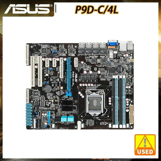 Alt view image 3 of 4 - P9D-C/4L ATX Server Motherboard, LGA1150 Socket Intel C224 Chipset DDR3 Up to 32GB, Supports Core i3 & Xeon E3-1200 v3 CPUs, PCI-E X16 SATA3 USB3.0, Replacement Mainboard for NAS & Server Build Hardwa