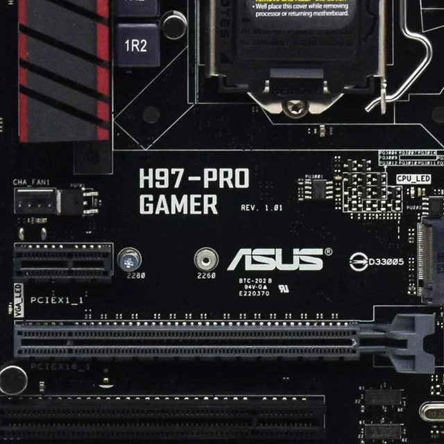 Alt view image 2 of 4 - H97 PRO GAMER ATX Desktop Motherboard, Intel H97 Chipset LGA1150 Socket, 4 DDR3 RAM Slots Max 32GB, Supports 4th Gen Core i3 i5 i7 CPUs, PCIe & SATA Interfaces, Fully Tested Mainboard for PC Build & H