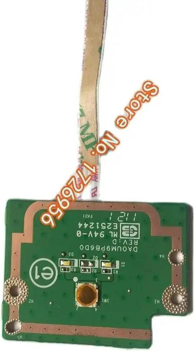 Main image of Power Button Board with Cable for Inspiron N7010 Notebook, Part Number GK80F 0GK80F Board Code DA0UM9PB6D0, Replacement Power Switch Control Board Spare Parts for N7010 Laptop Power Button Fault Repai