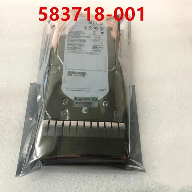 Alt view image 2 of 2 - 600GB 3.5" SAS 6Gb/s 15000RPM 64MB Cache Internal Server Hard Drive for M6612, Part Number AP872A 583718-001, LFF Enterprise SAS HDD, Storage Disk for Rack Server Storage Upgrade & Hardware Repair Rep