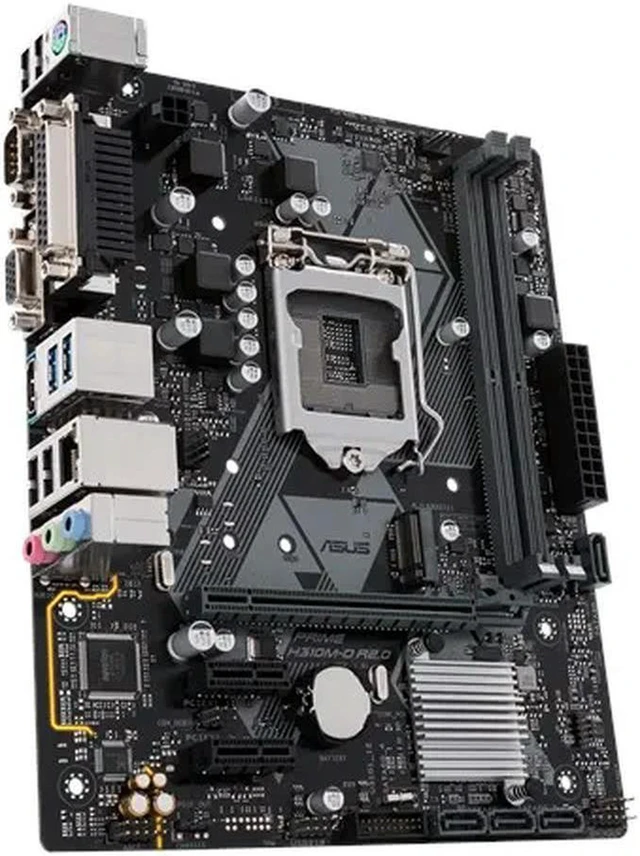 Alt view image 3 of 4 - PRIME H310M-D R2.0 Micro ATX Desktop Motherboard, Intel H310 Chipset LGA1151 Socket DDR4 2666MHz, With LED Lighting Effects, Supports M.2 HDMI SATA 6Gbps, Fully Tested Mainboard for 8th/9th Gen Intel