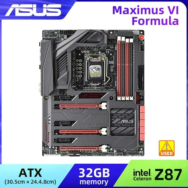 Alt view image 4 of 4 - MAXIMUS VI FORMULA ATX Gaming Motherboard, ROG Series Intel Z87 Chipset LGA1150 Socket, 4 DDR3 RAM Slots, Supports 4th Gen Core i3 i5 i7 CPUs, Onboard Gaming Audio & Rich Expansion, Fully Tested Mainb