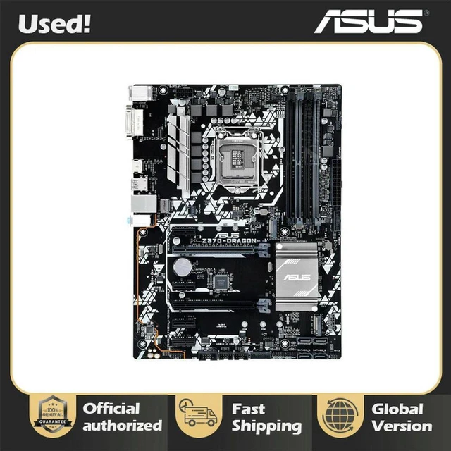 Main image of Z370-DRAGON ATX Desktop Motherboard, Intel Z370 Chipset LGA1151 Socket DDR4 Up to 64GB, Supports Core i7 i5 i3 Celeron CPUs, M.2 & USB3.1 Interfaces, Fully Tested Working Mainboard for Gaming PC Build