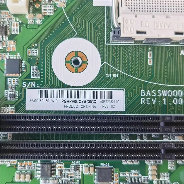 Alt view image 4 of 4 - 21821-001 Desktop Motherboard BASSWOOD For Pavilion 580-148, P/N 921821-601 DDR4 Mainboard, Fully Tested Working Replacement System Board