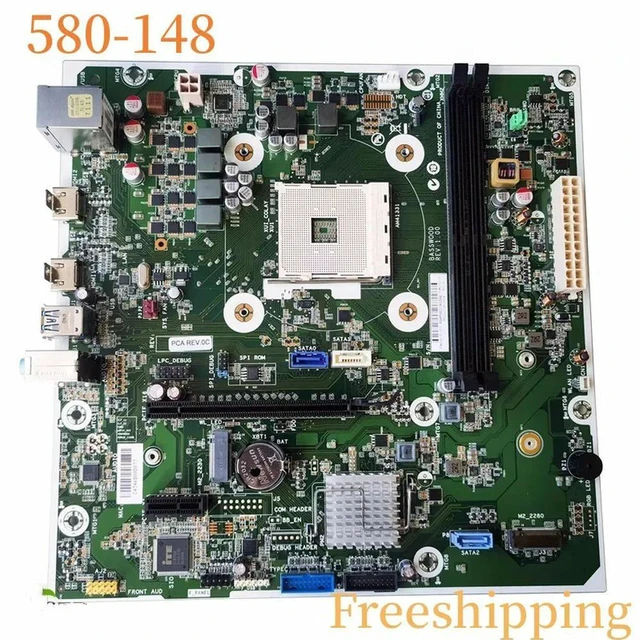 Alt view image 2 of 4 - 21821-001 Desktop Motherboard BASSWOOD For Pavilion 580-148, P/N 921821-601 DDR4 Mainboard, Fully Tested Working Replacement System Board
