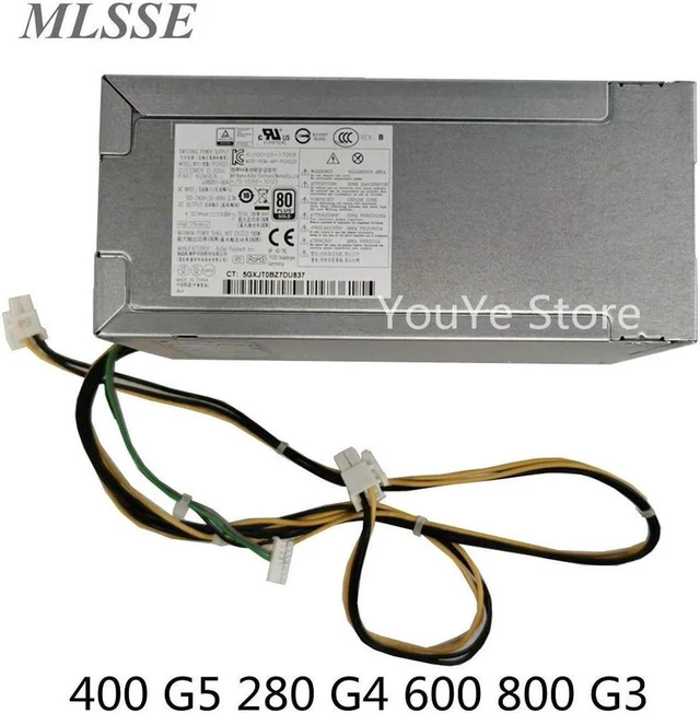 Main image of 180W Desktop Power Supply PSU L08261-004 PCH023 for ProDesk 400 G5 280 G4 600 800 G3, 180 Watt Internal Power Unit, Fully Tested Stable Replacement Power Supply for Desktop PC Repair