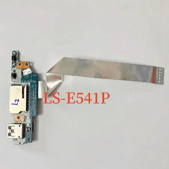 Alt view image 2 of 2 - LS-E541P Power Button USB Card Reader Board with Cable for Yoga 520-15IKB Flex 5-1470 Laptop, Fully Tested Working Sub Board, Replacement Small Board for Notebook Repair