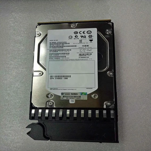 Main image of 600GB 3.5 Inch SAS 6Gb/s Server Internal Hard Drive PN 601777-001 AP860A, 15000RPM 64MB Cache Enterprise HDD, Fully Tested Working Hard Disk Replacement for Server Storage Repair & Array Build