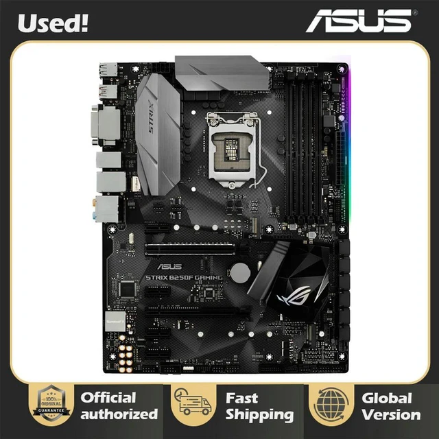 Alt view image 4 of 4 - ROG STRIX B250F GAMING ATX Desktop Motherboard LGA1151 Socket, B250 Chipset, DDR4 Memory, SATA3 & USB3.0 Interfaces, Fully Tested Working Mainboard for Gaming PC Assembly, Upgrade & Repair