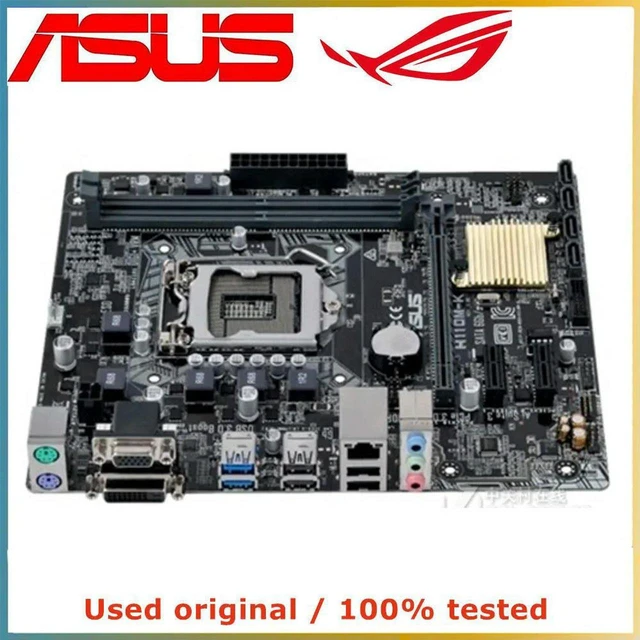 Alt view image 3 of 4 - H110M-K Desktop Computer Motherboard LGA1151 Socket, H110 Chipset DDR4 Up to 32GB RAM, SATA III & PCI-E 3.0 X16 Slot, Fully Tested Working Mainboard for 6th Gen Intel CPU PC Build & Repair