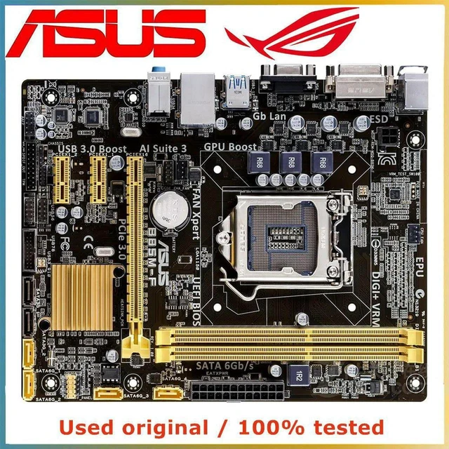 Alt view image 2 of 4 - B85M-F Computer Desktop Motherboard LGA1150 Socket, B85 Chipset DDR3 RAM Up to 16GB, SATA III & PCI-E 3.0 X16 Interface, Fully Tested Working Mainboard for 4th Gen Intel CPU PC Build, Upgrade & Repair
