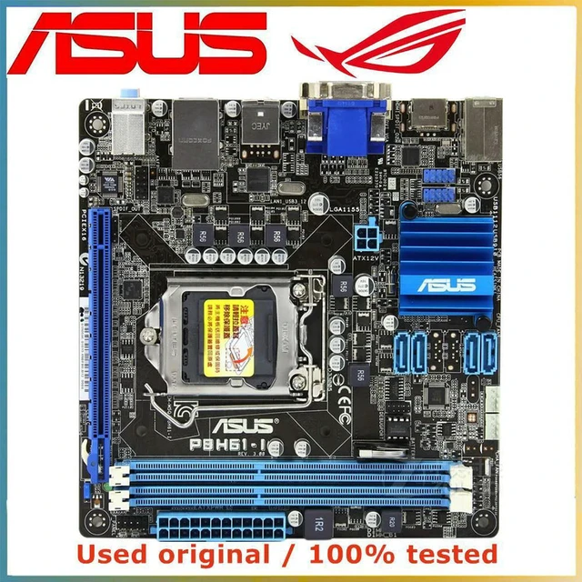 Alt view image 4 of 4 - Mini ITX P8H61-I Computer Desktop Motherboard LGA1151 Socket, H61 Chipset DDR3 Up to 16GB RAM, SATA II & PCI-E 2.0 X16 Interface, Fully Tested Working Mainboard for Intel CPU PC Build & Repair