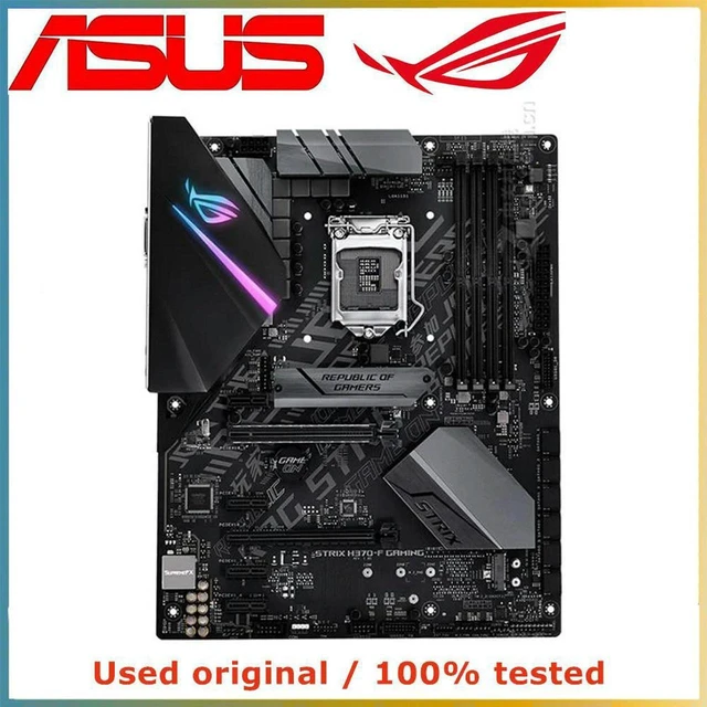 Main image of ROG STRIX H370-F GAMING Desktop Motherboard LGA1151 Socket, H370 Chipset DDR4 RAM Up to 64GB, PCI-E 3.0 X16 Slot Mainboard, Fully Tested Working Mainboard for 8th/9th Gen Intel CPU PC Build, Upgrade &