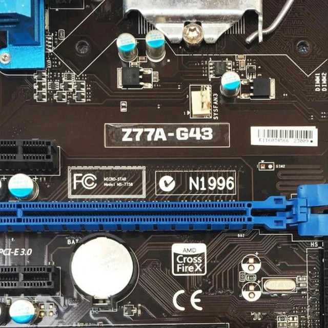 Alt view image 2 of 3 - Z77A-G43 Desktop Motherboard LGA1155 Socket Z77 Chipset DDR3 Mainboard, ATX Mainboard, Fully Tested Working System Board Replacement for 2nd/3rd Gen Intel LGA1155 CPU PC Build, Upgrade & Vintage Deskt