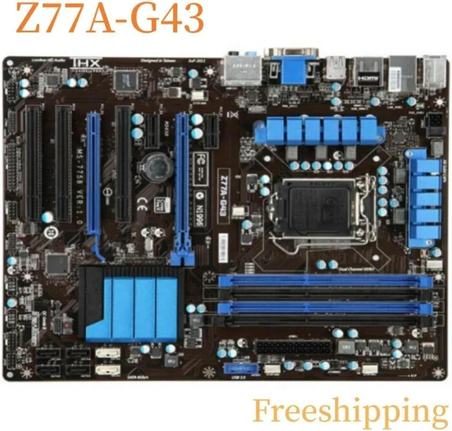 Alt view image 3 of 3 - Z77A-G43 Desktop Motherboard LGA1155 Socket Z77 Chipset DDR3 Mainboard, ATX Mainboard, Fully Tested Working System Board Replacement for 2nd/3rd Gen Intel LGA1155 CPU PC Build, Upgrade & Vintage Deskt