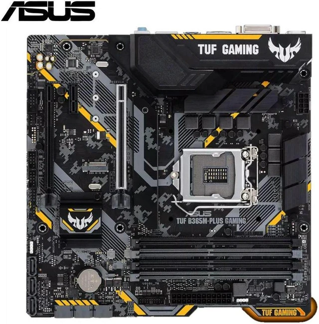 Main image of TUF B365M-PLUS GAMING mATX Desktop Motherboard B365 Chipset LGA1155?No, LGA1151 Socket Supports 8th & 9th Gen Intel Core CPU(8700K 9100F 9400F 9500 9600K 9700K), Fully Tested Working Mainboard Replace