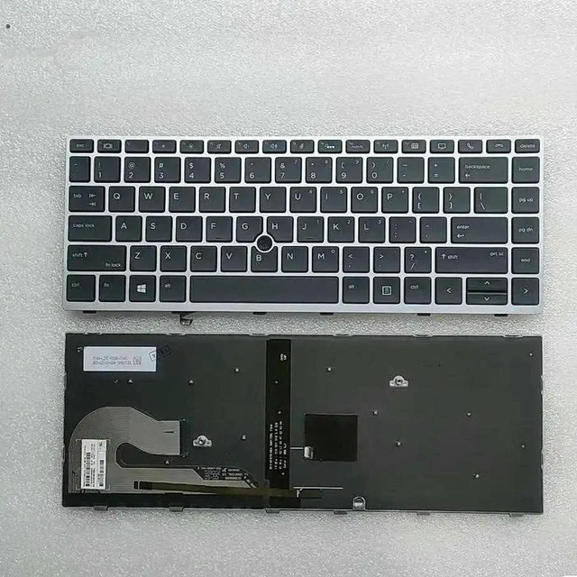 Main image of Backlit US Layout Keyboard With Pointer Frame for EliteBook 840 G5 Laptop, Notebook Keyboard Assembly, Fully Inspected Working Replacement Spare Part for 840G5 Input Repair & Hardware Maintenance