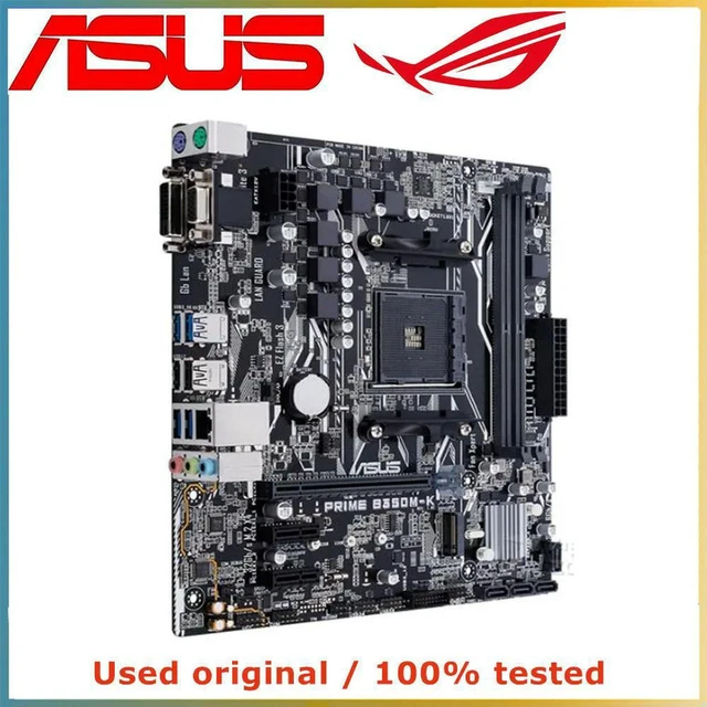 Alt view image 3 of 4 - PRIME B350M-K mATX Desktop Motherboard B350 Chipset AM4 Socket DDR4 Up To 32G, SATA III PCIe3.0 X16 Slot, Fully Tested Working Mainboard for AMD Ryzen CPU DIY PC Build, Upgrade & Hardware Repair