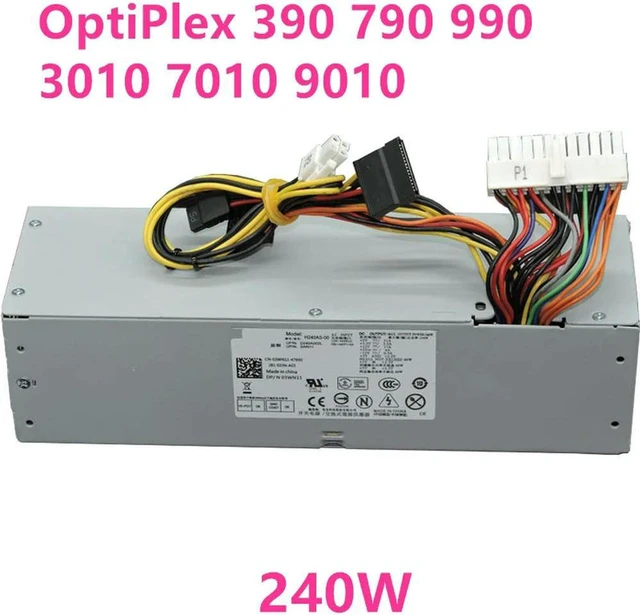 Alt view image 3 of 4 - 240W Desktop Power Supply PSU D240AS-00 AC240ES-00 H240AS-01 H240ES-00 L240ES D240ES-01 for 390 790 990 3010 7010 9010, Fully Tested Working Replacement PSU for Desktop Hardware Repair & Power Trouble