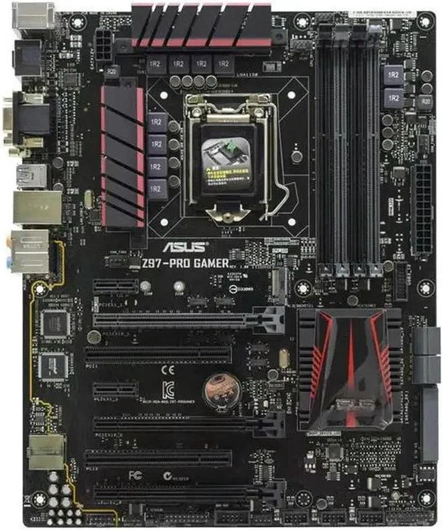 Alt view image 3 of 4 - Z97 PRO GAMER ATX Desktop Motherboard, Z97 Chipset LGA1150 Socket DDR3 Mainboard, Supports i7-4790K i5-4670K CPU, Max 32GB RAM, M.2 SATA3 PCI-E3.0 X16 & 6×USB3.0