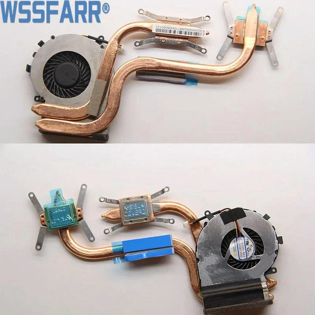 Main image of Laptop CPU GPU Cooling Fan Heatsink Radiator for GP62 2QE 218XCN GE62 GL62 GE72 GL72 PE70 GM, Part 16J5 1795 PAAD06015SL N318 0.55A, Notebook Cooler Replacement Assembly
