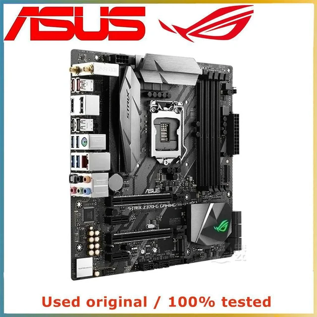 Alt view image 4 of 4 - ROG STRIX Z370-G Desktop Motherboard, Z370 Chipset LGA1151 Socket DDR4 Mainboard, Supports up to 64GB RAM, M.2 NVME & PCI-E 3.0 X16 Slot, Fully Tested Working System Board