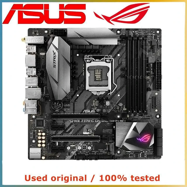 Alt view image 3 of 4 - ROG STRIX Z370-G Desktop Motherboard, Z370 Chipset LGA1151 Socket DDR4 Mainboard, Supports up to 64GB RAM, M.2 NVME & PCI-E 3.0 X16 Slot, Fully Tested Working System Board