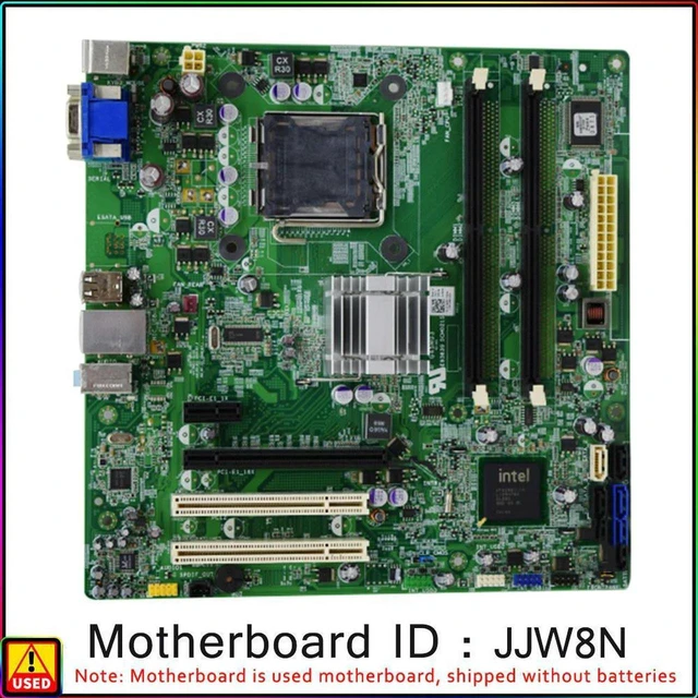 Main image of Desktop Motherboard for Vostro 220 220S PC, Part 0JJW8N, LGA775 Socket DDR2 SDRAM Mainboard, Fully Tested Working System Board Replacement for Vostro 220/220S Desktop