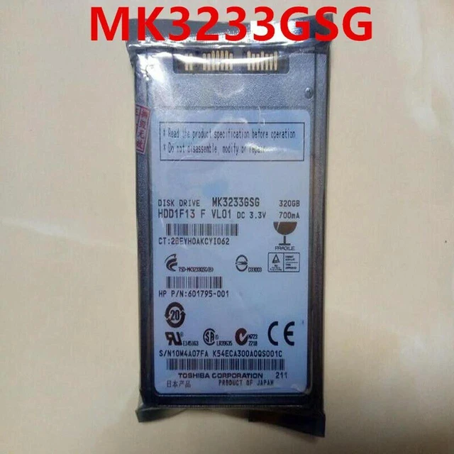 Main image of 320GB 1.8" MicroSATA Internal Notebook Hard Drive, 5400RPM 16MB Cache, 8MM Height, HDD Replacement Part MK3233GSG for Laptop Storage Upgrade