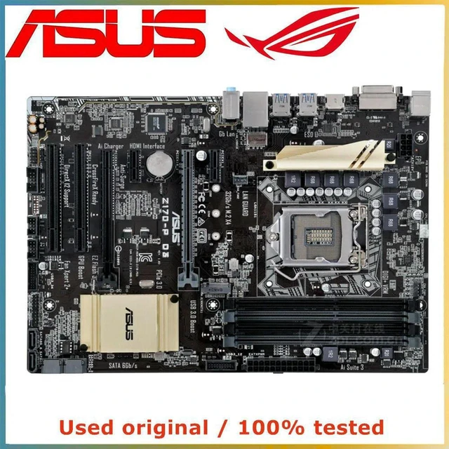 Alt view image 4 of 4 - Z170-P D3 Desktop Motherboard, Z170 Chipset LGA1151 Socket DDR3 Mainboard, Max 32GB RAM, M.2 NVME SATA3 PCI-E 3.0 X16 Slot, Fully Tested Working System Board