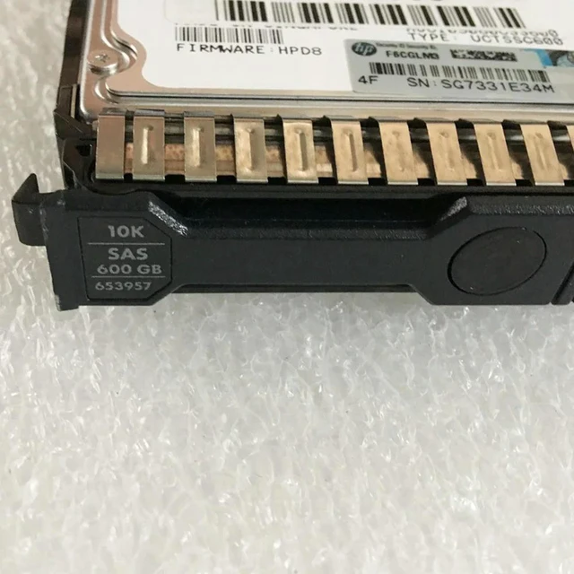 Alt view image 2 of 3 - 600GB 2.5" SAS 6Gb/s Internal Server Hard Drive, 10000RPM 64MB Cache for G8 G9 Server, Part 652583-B21 653957-001, HDD Replacement Spare Part for Server Storage Array