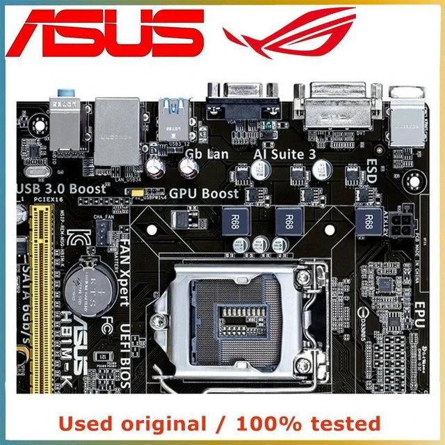 Main image of Desktop Motherboard for H81M-K, H81 Chipset LGA1150 DDR3 Mainboard, Supports Max 16GB RAM, SATA III PCI-E 3.0 X16 Slot, Fully Tested Working Replacement System Board
