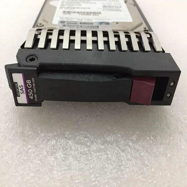 Main image of 450GB 2.5" SAS Internal Server Hard Drive, 10000RPM 32MB Cache, Part E2D56A 730708-001, Replacement HDD for Server Storage Array Rebuild