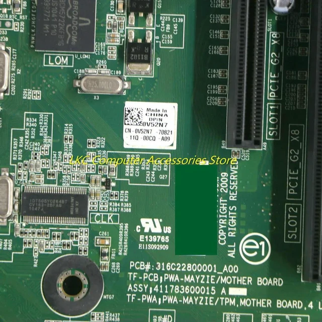Alt view image 3 of 4 - Desktop Server Motherboard for PowerEdge T110, Part 0V52N7 V52N7 CN-0V52N7, LGA1156 Socket DDR3 Mainboard, Fully Tested Working Replacement System Board