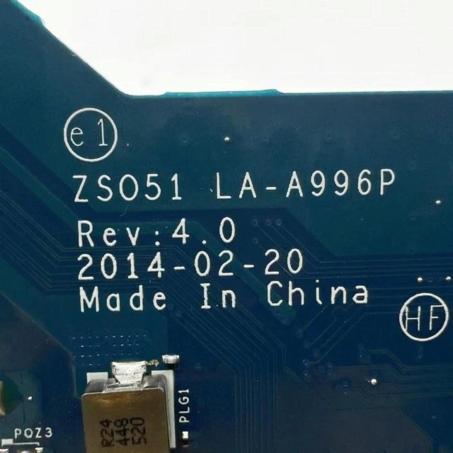 Alt view image 3 of 4 - Notebook Motherboard LA-A996P for 255 G3 Laptop, Part 761531-501, Integrated E1-2100 CPU DDR3 Mainboard, Fully Tested Working Replacement System Board