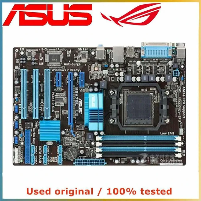 Alt view image 4 of 4 - Desktop Motherboard M5A78L LE, 760G Chipset, AM3+ / AM3 Socket, Supports DDR3 Max 16GB RAM, USB2.0 SATA II Port, Fully Tested Working Replacement System Board