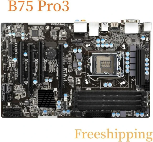 Main image of Desktop Motherboard B75 Pro3, B70 Chipset LGA1155 DDR3 Mainboard, Fully Tested Working Replacement System Board
