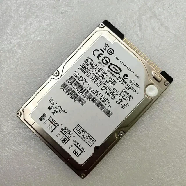 Alt view image 3 of 3 - 80GB 2.5" IDE Internal Notebook Hard Drive, Hitachi 5400RPM 8MB Cache Model HTS541680J9AT00, Replacement HDD for Vintage Laptop Storage
