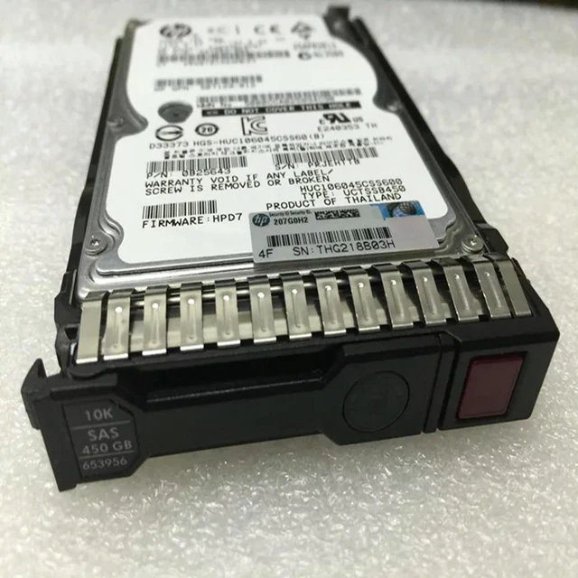Alt view image 2 of 3 - 450GB 2.5" SAS 6Gb/s Internal Server Hard Drive, 10000RPM 64MB Cache, Part 653956-001 652572-B21, Replacement Enterprise HDD for Server Storage Array