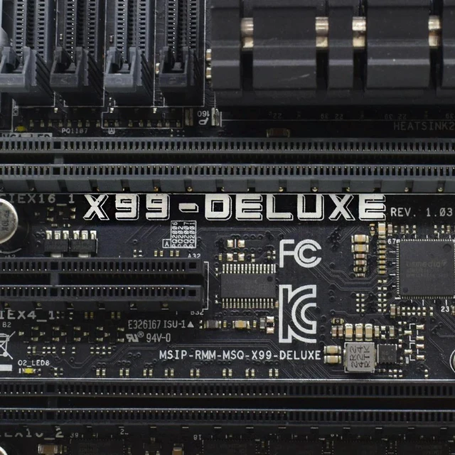 Alt view image 2 of 4 - Desktop Server Motherboard X99-DELUXE, X99 Chipset LGA2011-3 Socket, Supports Xeon E5-1620 V3 E5-1630 V3 E5-1650 V3 E5-1660 V3 E5-2620 V3, Replacement Mainboard