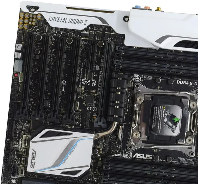 Alt view image 4 of 4 - Desktop Server Motherboard X99-DELUXE, X99 Chipset LGA2011-3 Socket, Supports Xeon E5-1620 V3 E5-1630 V3 E5-1650 V3 E5-1660 V3 E5-2620 V3, Replacement Mainboard