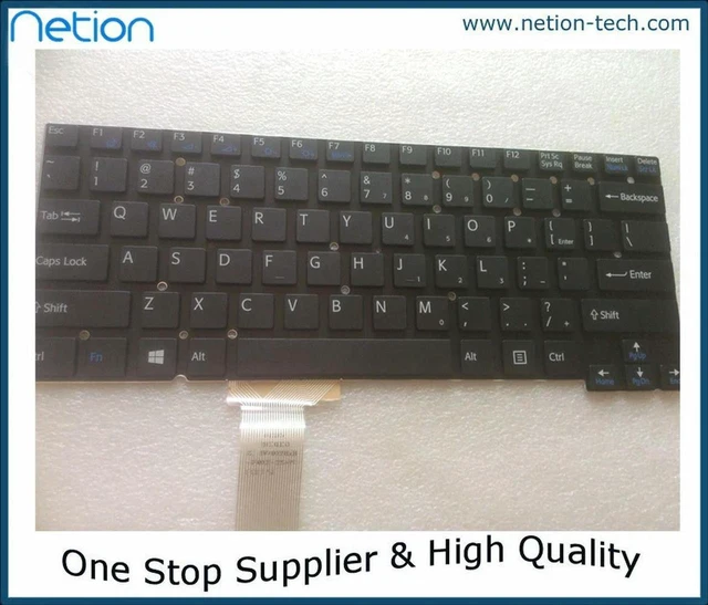 Main image of Genuine US Layout Laptop Replacement Keyboard for VAIO SVT14 SVT14126CXS SVT14127CXS SVT141290X SVT1412ACXS SVT141A11L SVT141C11L Notebook, Black Keyboard Assembly