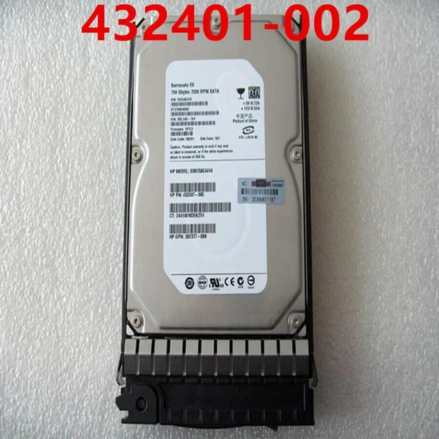 Alt view image 2 of 2 - 750GB 3.5" SATA Internal Server Hard Drive, 7200RPM 32MB Cache Part 432341-B21 432401-002, Enterprise Replacement HDD for Server Storage Array