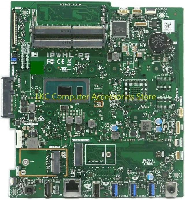 Alt view image 3 of 4 - AIO All-in-One Motherboard for Inspiron 22-3280 24-3480, Part RJJKJ 0RJJKJ CN-0RJJKJ PCB IPWHL-PS, Onboard i5-8265U CPU Mainboard, Fully Tested Working Replacement Assembly