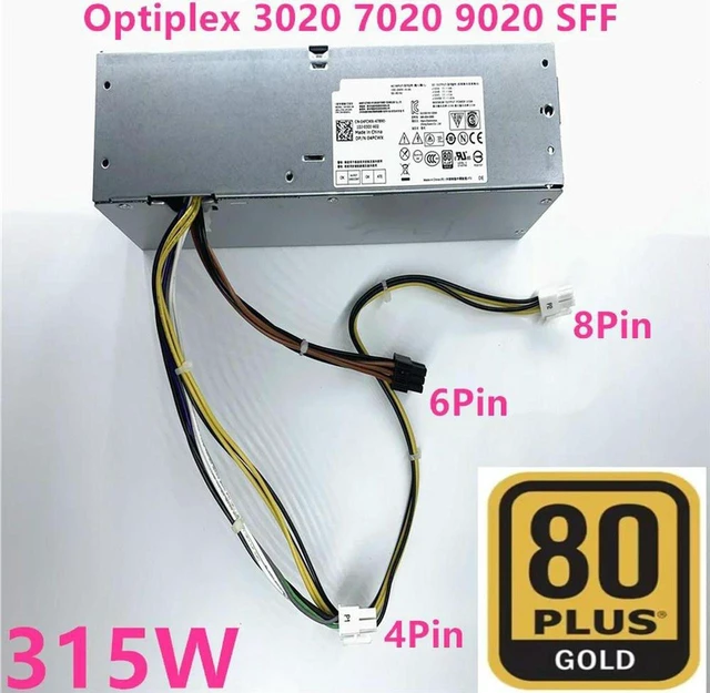 Main image of 315W Desktop Power Supply for OptiPlex XE2 3020 7020 9020 T1700, Model H315ES-00 D315ES-00 AC255ES-00 H255ES-00 L255AS-00, Replacement Business Desktop PSU Fully Tested Working