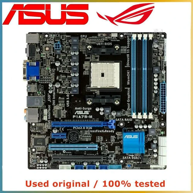 Alt view image 3 of 4 - Desktop Motherboard F1A75-M, A75 Chipset FM1 Socket DDR3 Mainboard Max 32GB RAM, SATA III USB PCI-E 3.0 X16 Slot, Fully Tested Working Replacement Mainboard